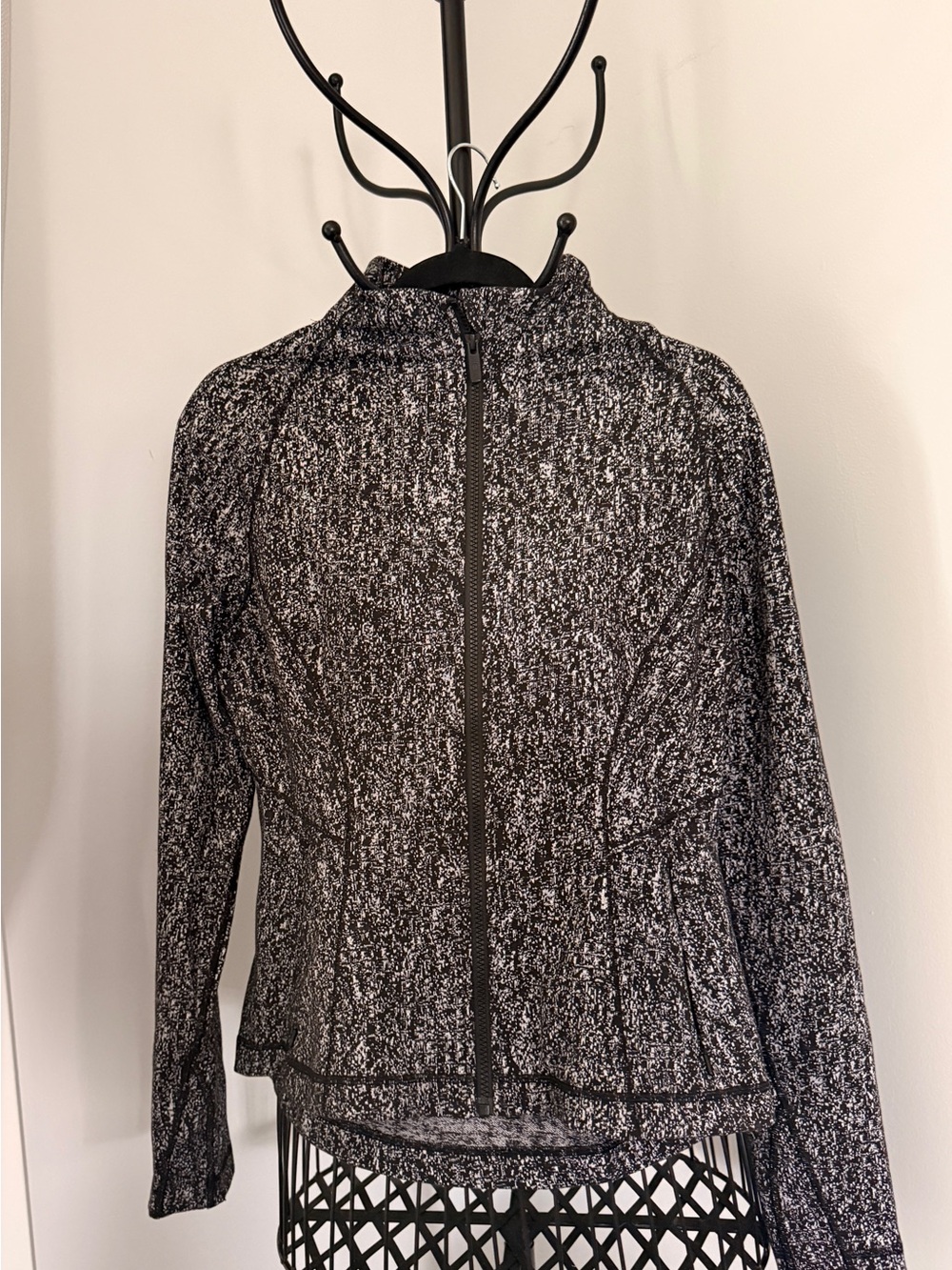lululemon athletica Black & White Speckled Zip Jacket